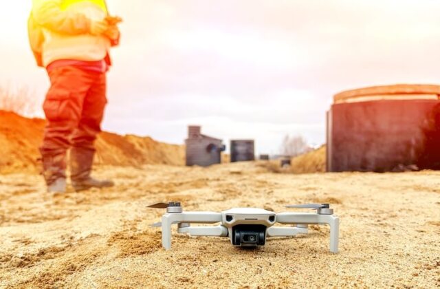 nalot dronem w geodezji